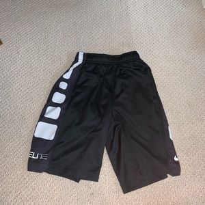 kids black nike elite basketball shorts